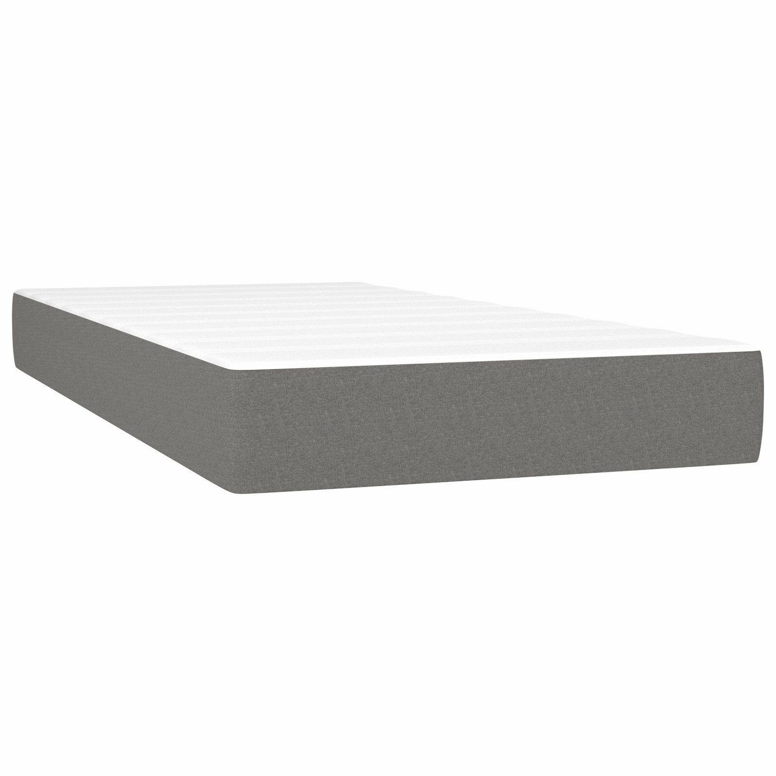 Boxspringmatratze Taschenfederkernmatratze Dunkelgrau 120x190x20 cm Stoff, günstig online kaufen