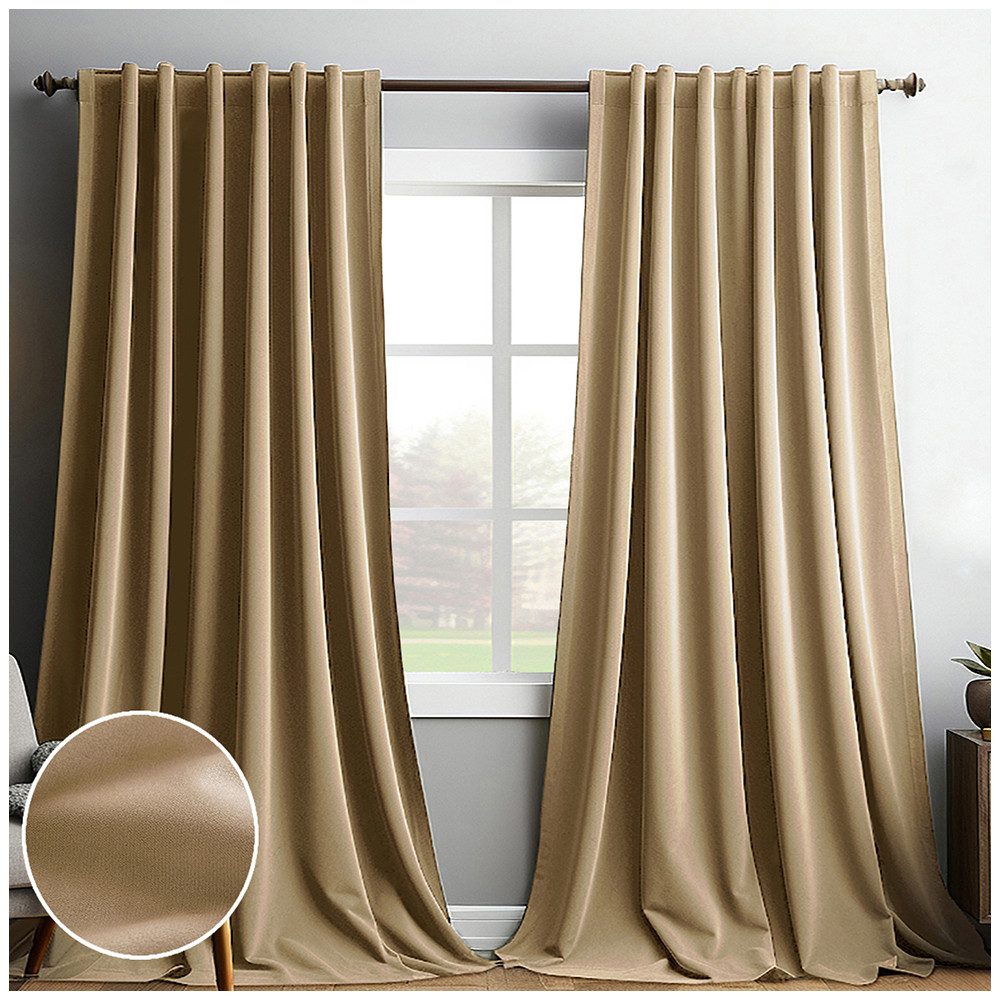 Jibenhome Vorhang Verdunklungsvorhang Blickdicht Samtvorhang Kräuselband St günstig online kaufen
