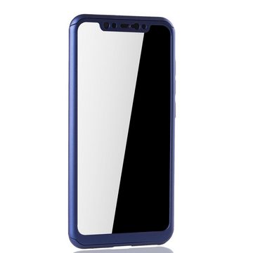 König Design Handyhülle Xiaomi Mi 8, Xiaomi Mi 8 Handyhülle 360 Grad Schutz Full Cover Blau