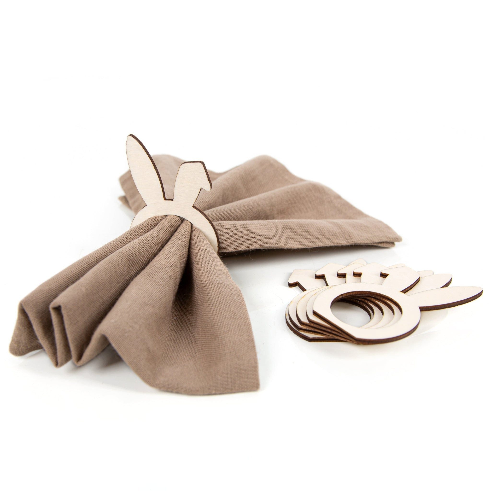 Logbuch-Verlag Dekofigur 6 x Serviettenring Ostern Osterhase Tischdeko Osterbrunch