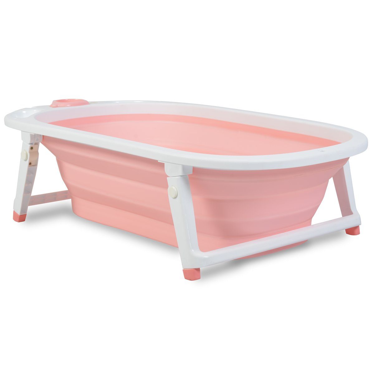 cm, pink Babybadewanne 83 Cangaroo Babybadewanne Carribean Wasserablauf, Ablagefächer
