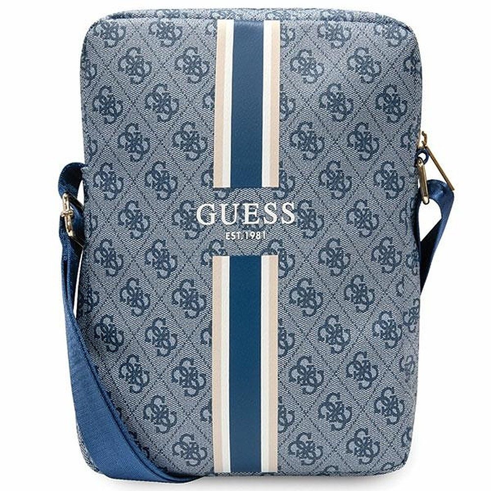 Guess Umhängetasche Schultertasche Tablettasche Tablet (10", 4G Stripes, Kunstleder, Reißverschluss, Schultergurt)