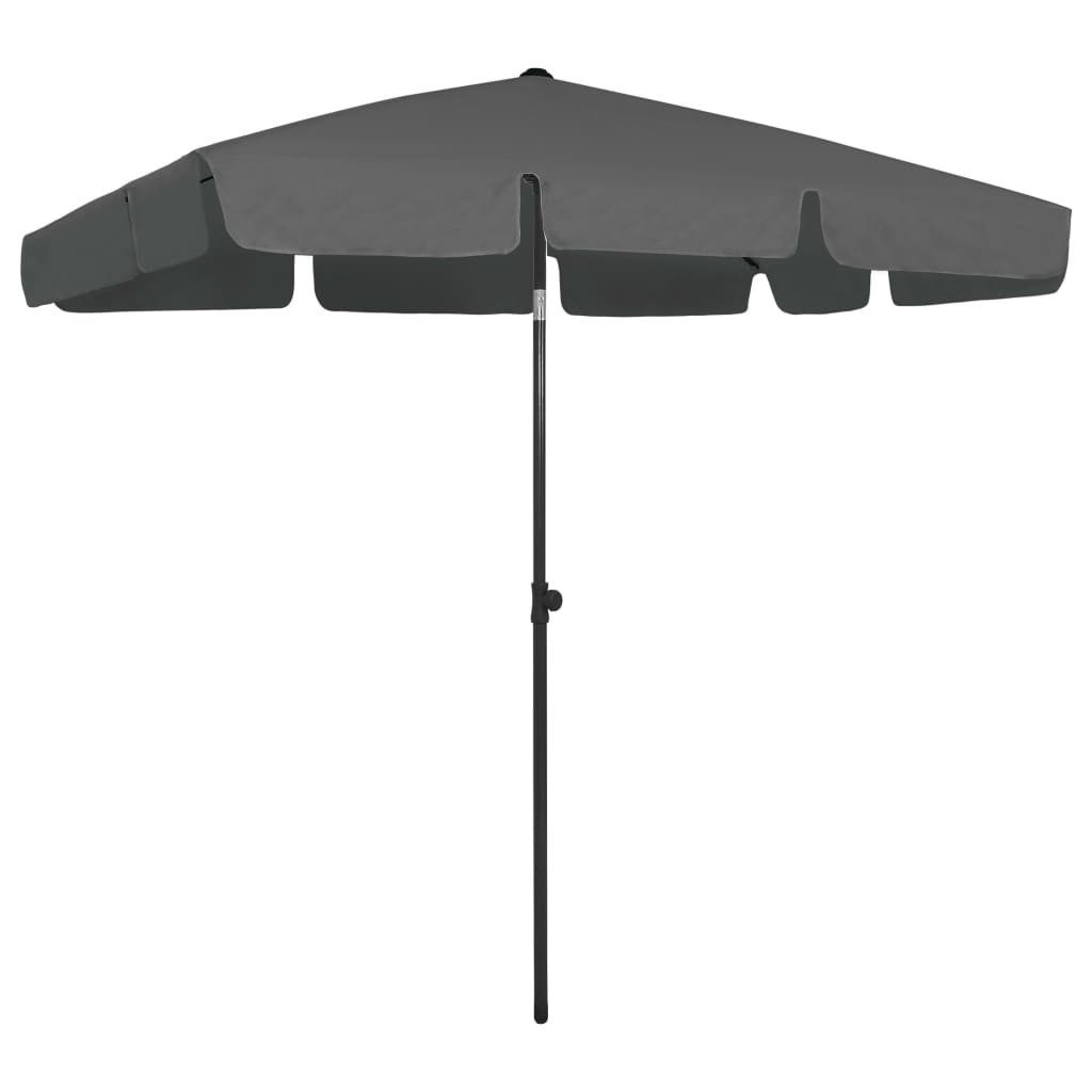 Sonnenschirm Strandschirm Anthrazit 200x125 cm