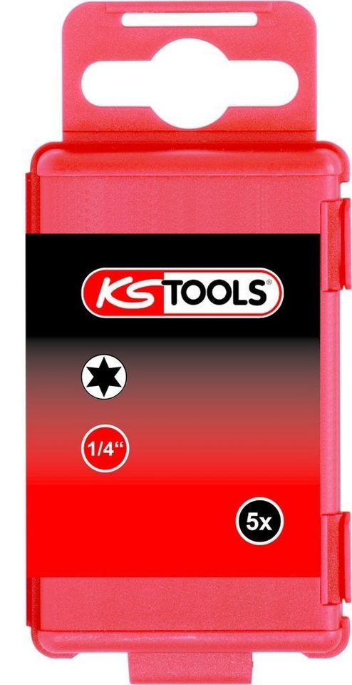 Thumbnail - KS Tools Bohrer- und Bitset 1/4" TORSIONpower Bit Torx, 75mm, T10, 5er Pack