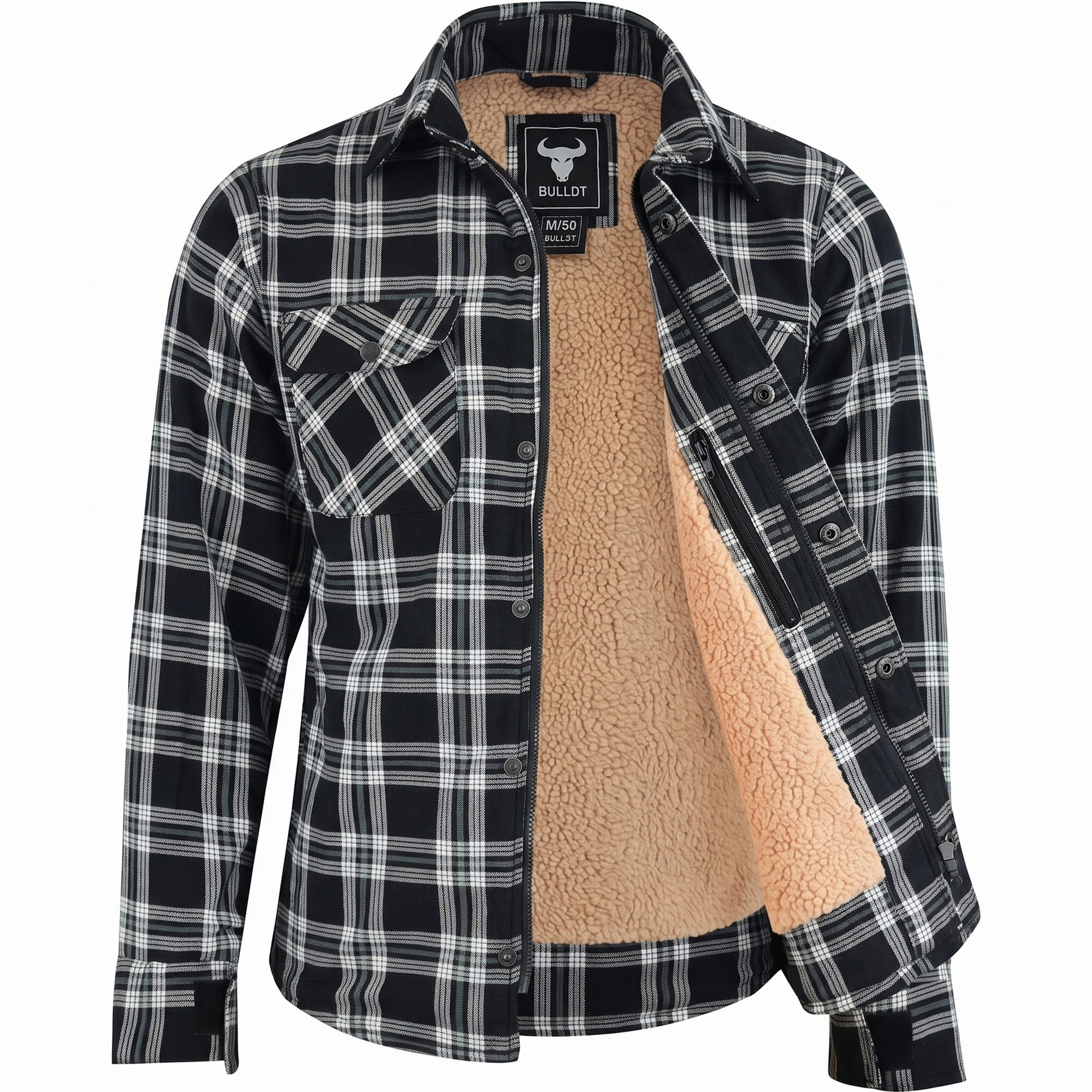 BULLDT Thermohemd Trend529-Hemd Gefüttert Lumberjack Flanellhemd Arbeitshemd Holzfällerhemd winter