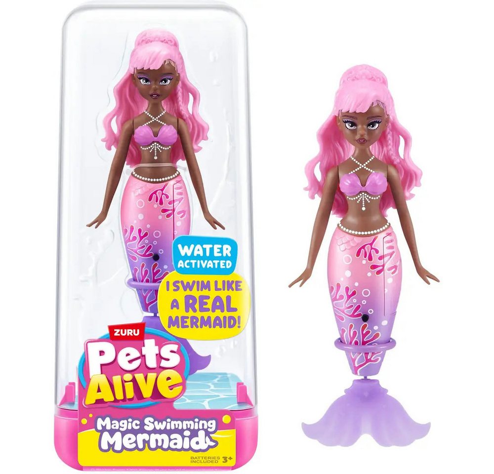 ZURU Spiel Pets Alive Robo Mermaid - 1 aus 4 Meerjungfrauen zufällig