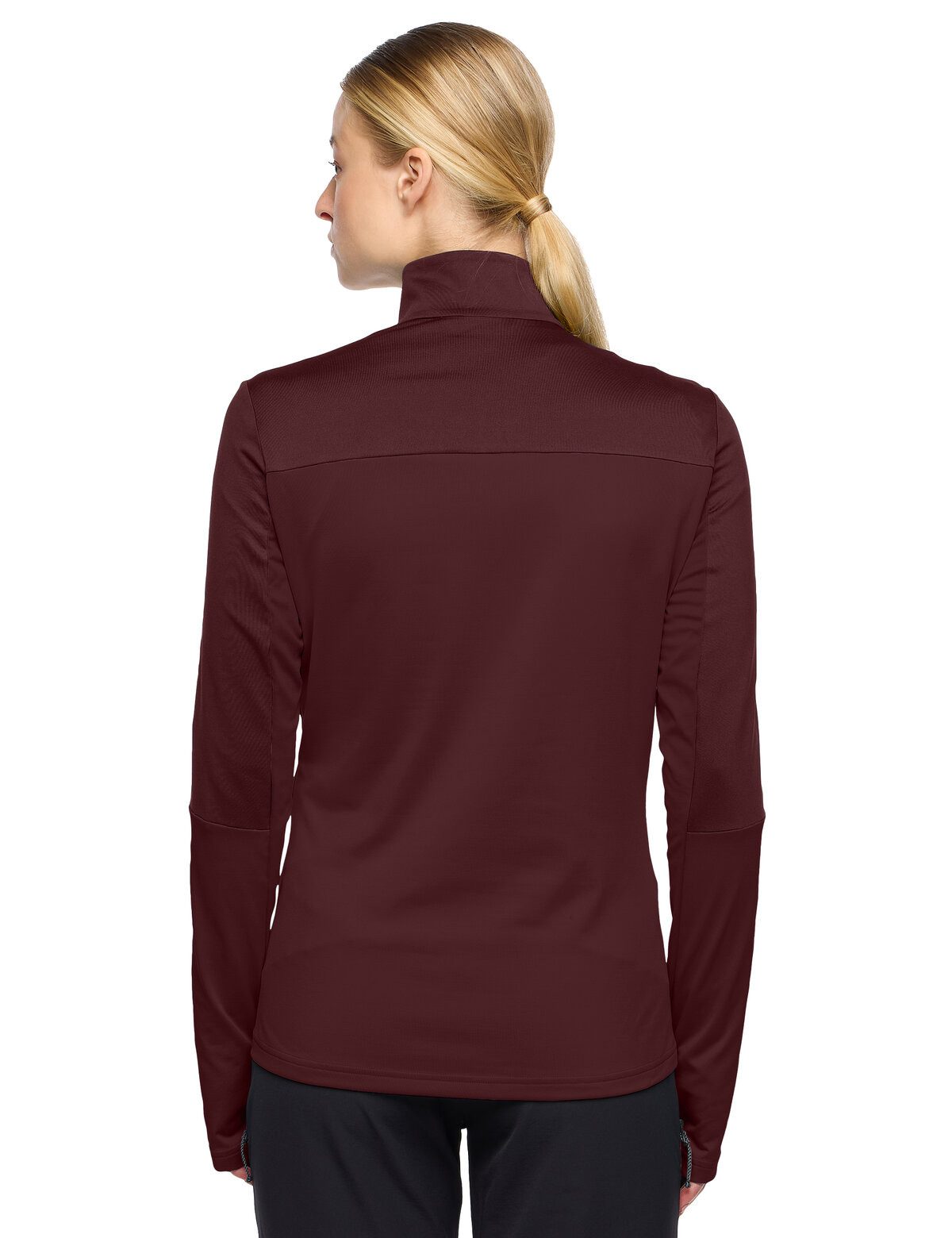 VAUDE Langarmshirt WOMEN'S LIVIGNO HALFZIP II mit Reißverschluss, hoch geschlossener Ausschnitt, Langarmshirt