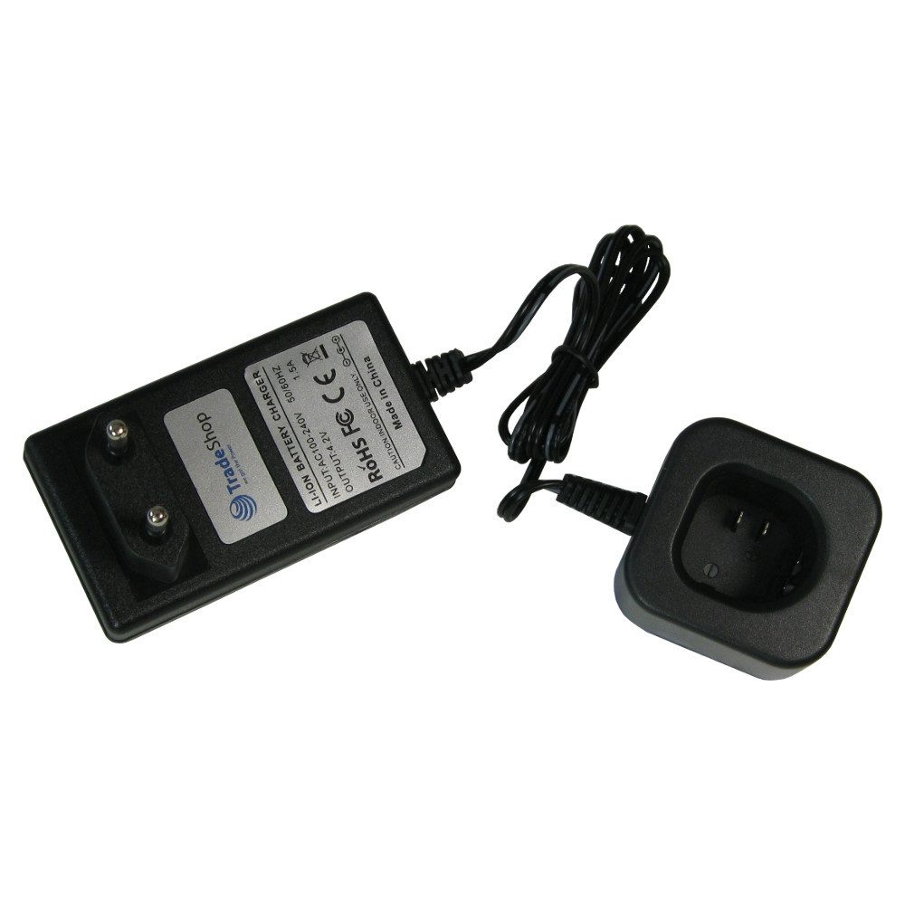 Trade-Shop Ladegerät 4,2V 1,5A passend für Panasonic EY7411LA1C EY7411LA1S Netzteil (Geeignet für Li-Ion Akkus mit 3,6V / LED-Anzeige für den Ladezustand)