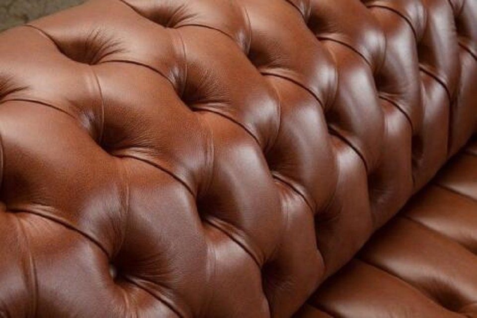 Luxus Sofas Couch Design Polster 3-Sitzer JVmoebel Leder Sofort 100% Chesterfield