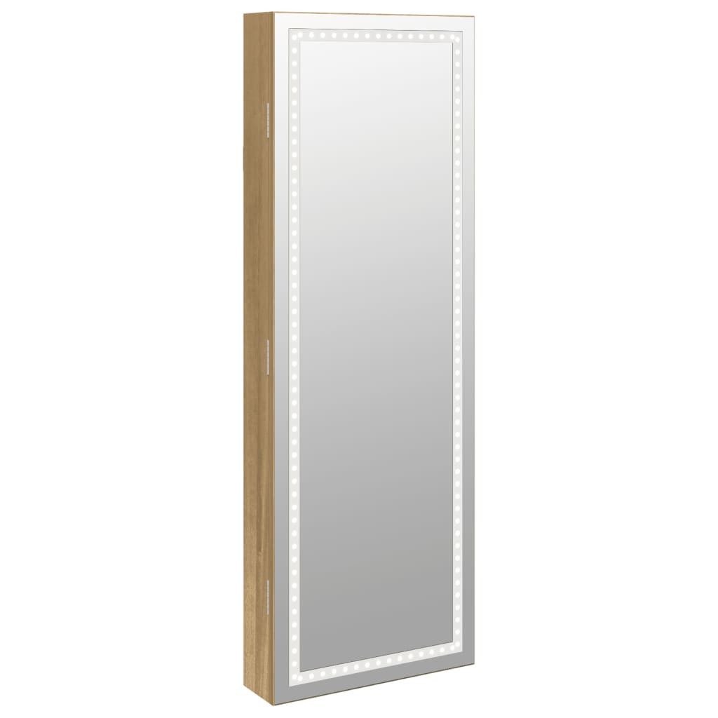 vidaXL Spiegel Spiegel-Schmuckschrank mit LED-Beleuchtung Wandmontage (1-St)