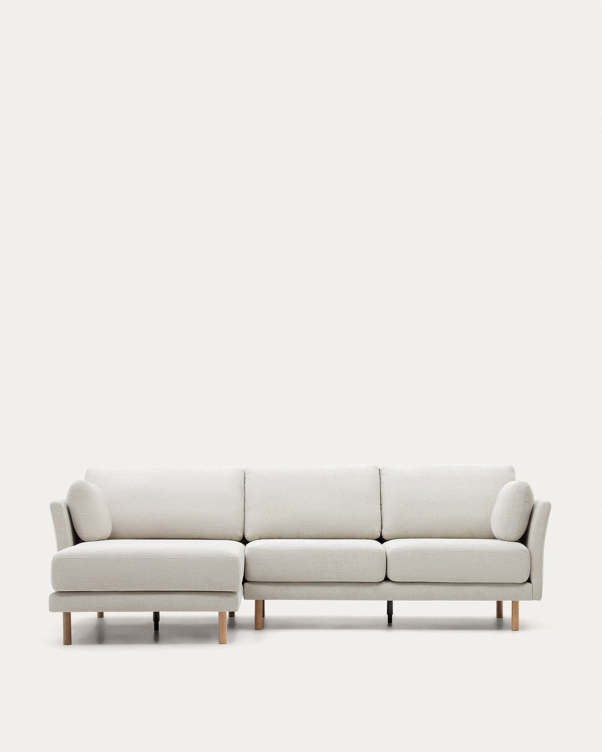 Natur24 Sofa 3-Sitzer Sofa Gilma 260 x 158 x 83 cm Chenille Beige Stuhl Couch Neu