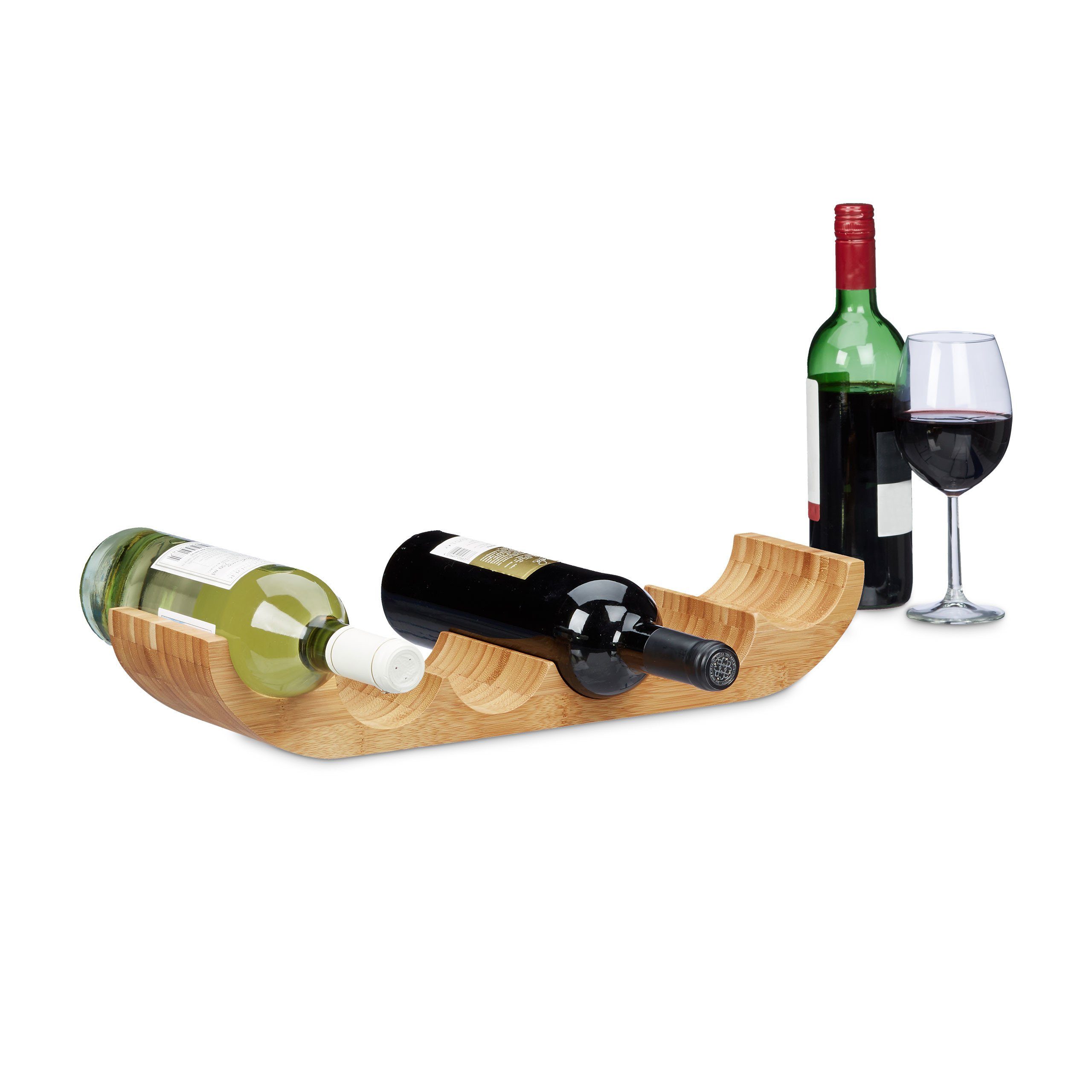 relaxdays Weinregal Bambus 6 Flasche günstig online kaufen