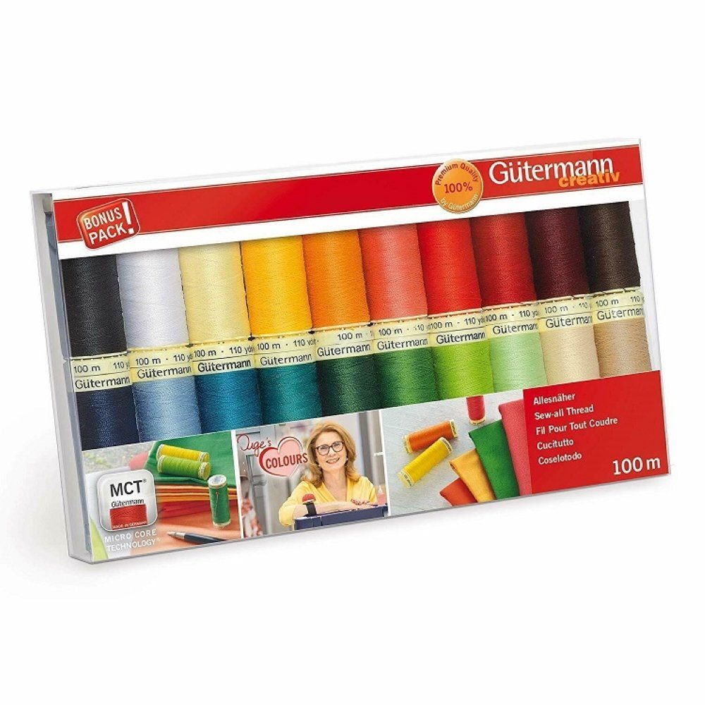 Nähfaden-Set 20 Spulen Всеsnäher 100 m Nähgarn, 2000,00 m