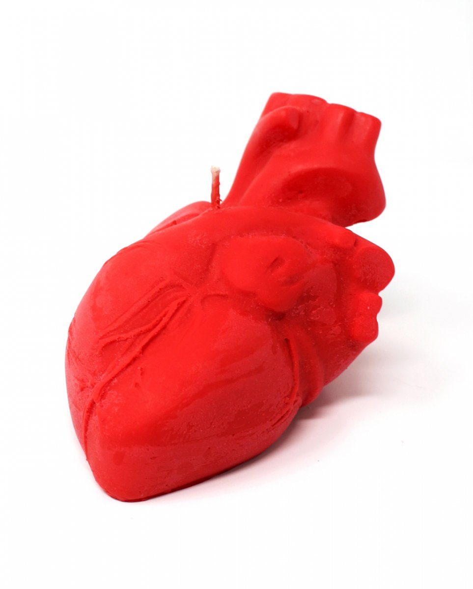 Wachs aus Anatomische Herz Tis als Rote Kerze Dekofigur Horror-Shop Soja