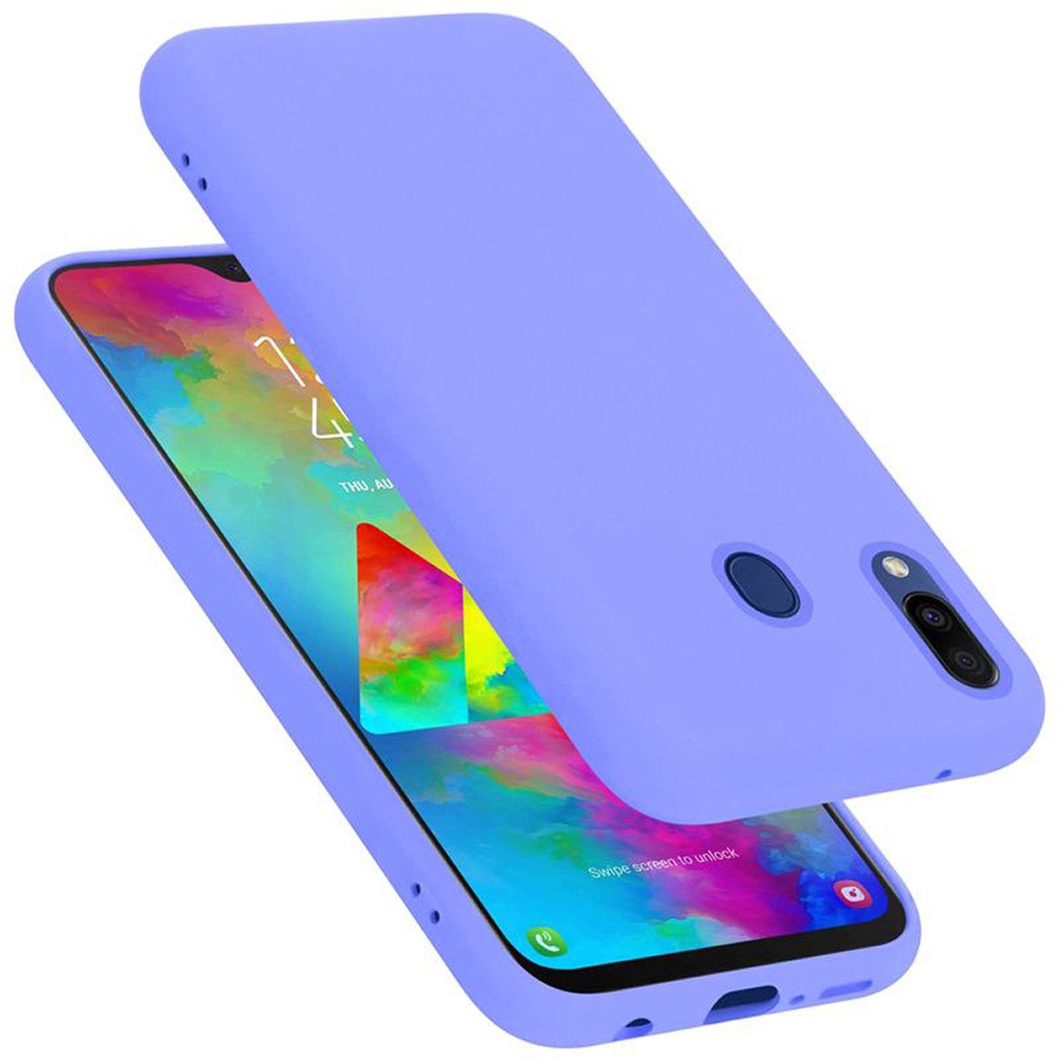 Cadorabo Handyhülle für Samsung Galaxy M20 Hülle Samsung Galaxy M20, Flexible Hülle TPU Silikon Schutzhülle Back Cover Case