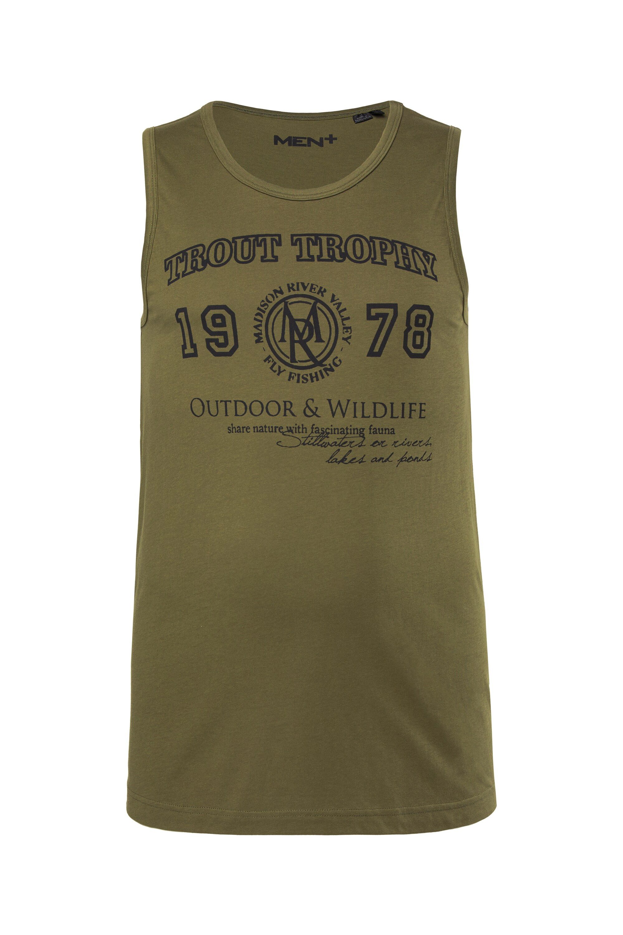 Men Plus T-Shirt Tanktop Unterhemd Print Rundhals – Bild 2 von 3