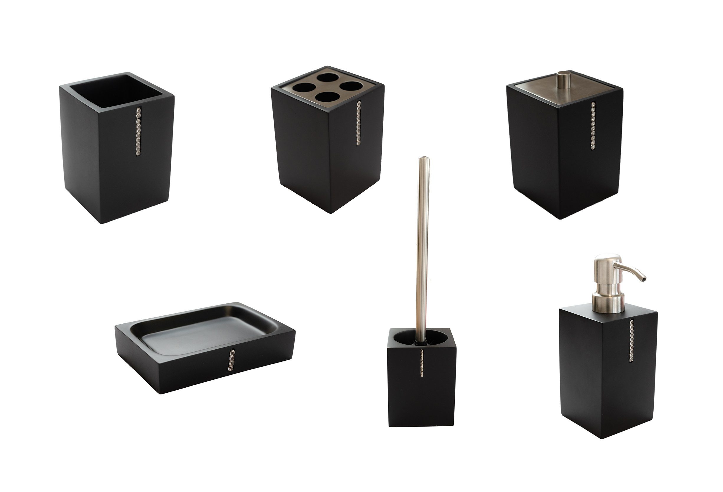 Bagnoxx Zahnputzbecher, (Zahnputzbecher Schwarz, 1-St), Zahnbürstenbehälter, Aufbewahrung für Zahnpasta