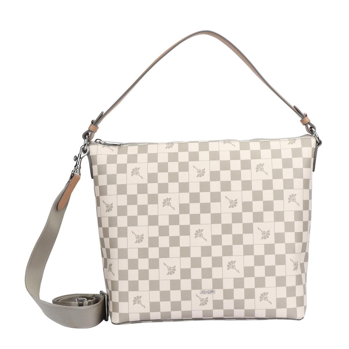 JOOP! Schultertasche 4140006252 Cortina Piazza Alara Hobo Lvz mud (ein Stück, 1-tlg., ca. B/H/T 33/31/12 cm), Innenfächer