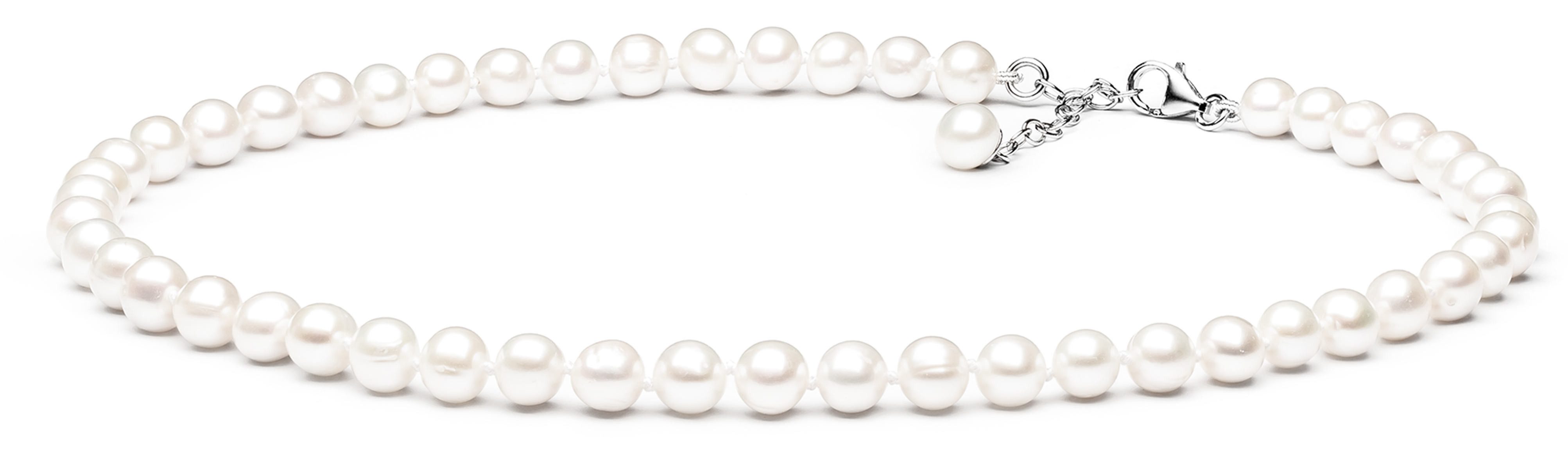 Gaura Pearls Perlenkette, klassisch, weiß, rund, günstig online kaufen