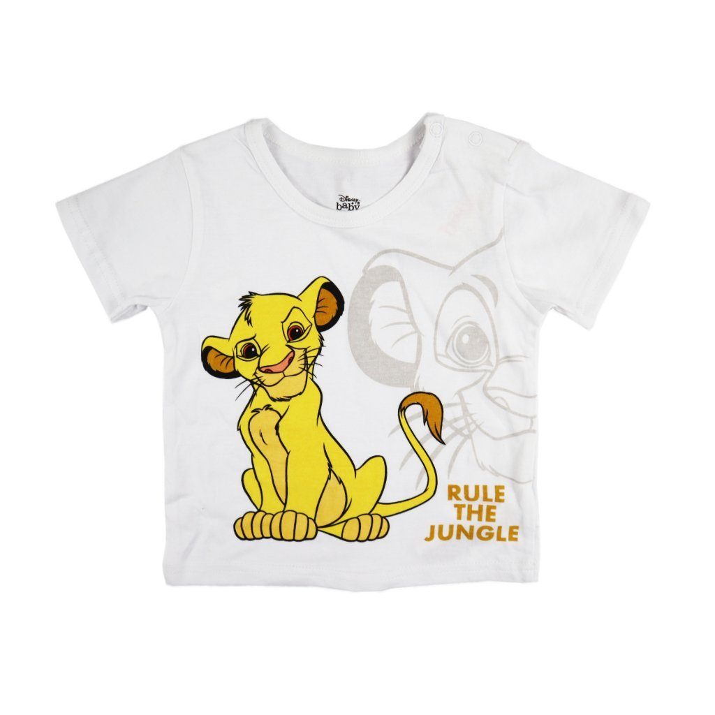 Shorts bis T-Shirt Baby König 86, plus Löwen Print-Shirt Baumwolle Blau Simba 100% Gr. Disney der 62