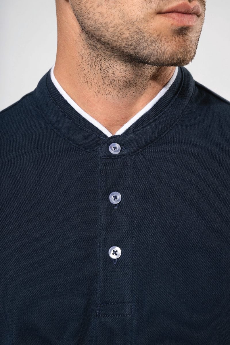 Kariban Poloshirt Kurzarm-Polohemd für Herren mit Maokragen