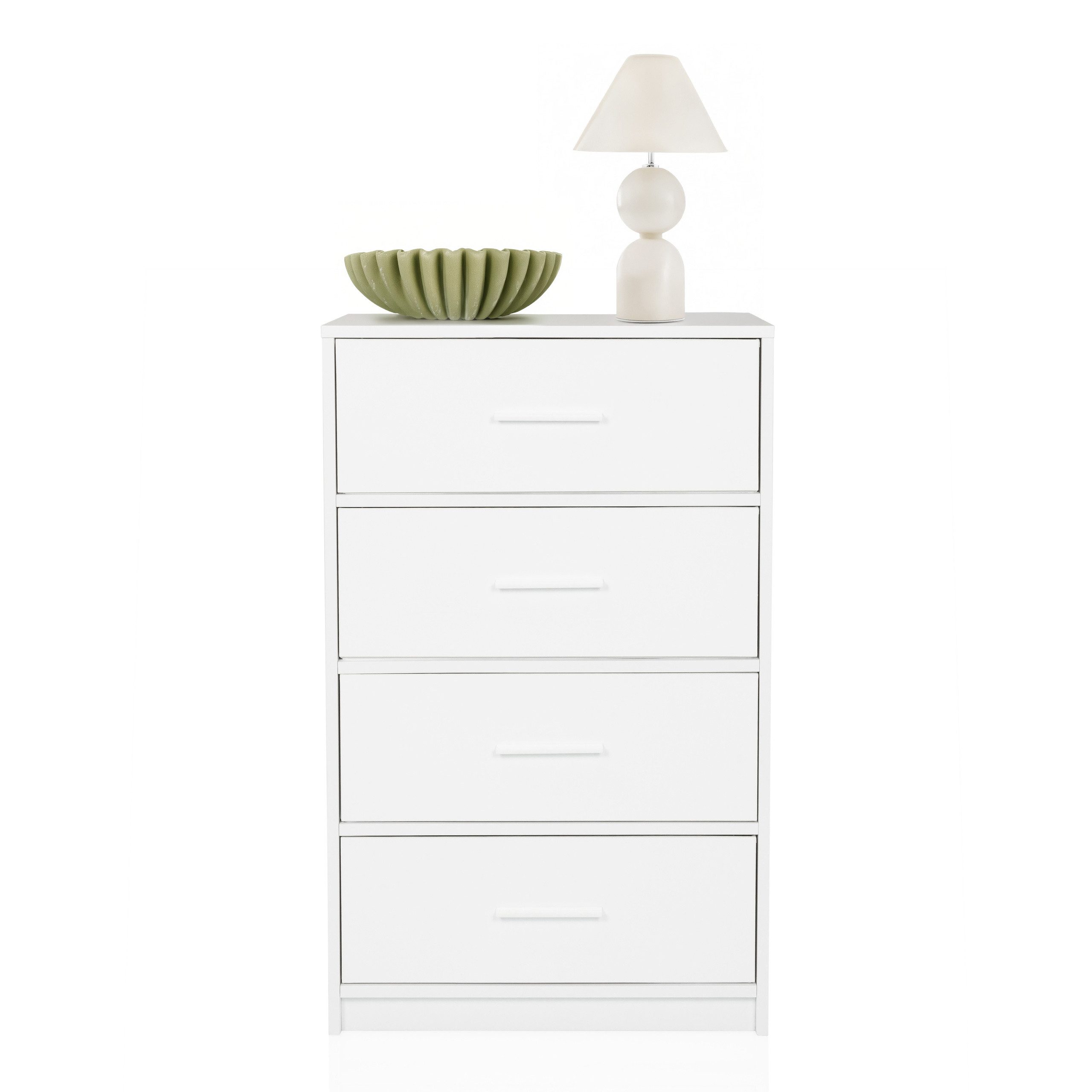 hjh LIVING Kommode ESTORIA Sideboard H/B/T: 91.5 x 58.0 x 30.0 cm, Highboard mit 4 Schubladen, Metallgriffe, Schubladenkommode Anrichte