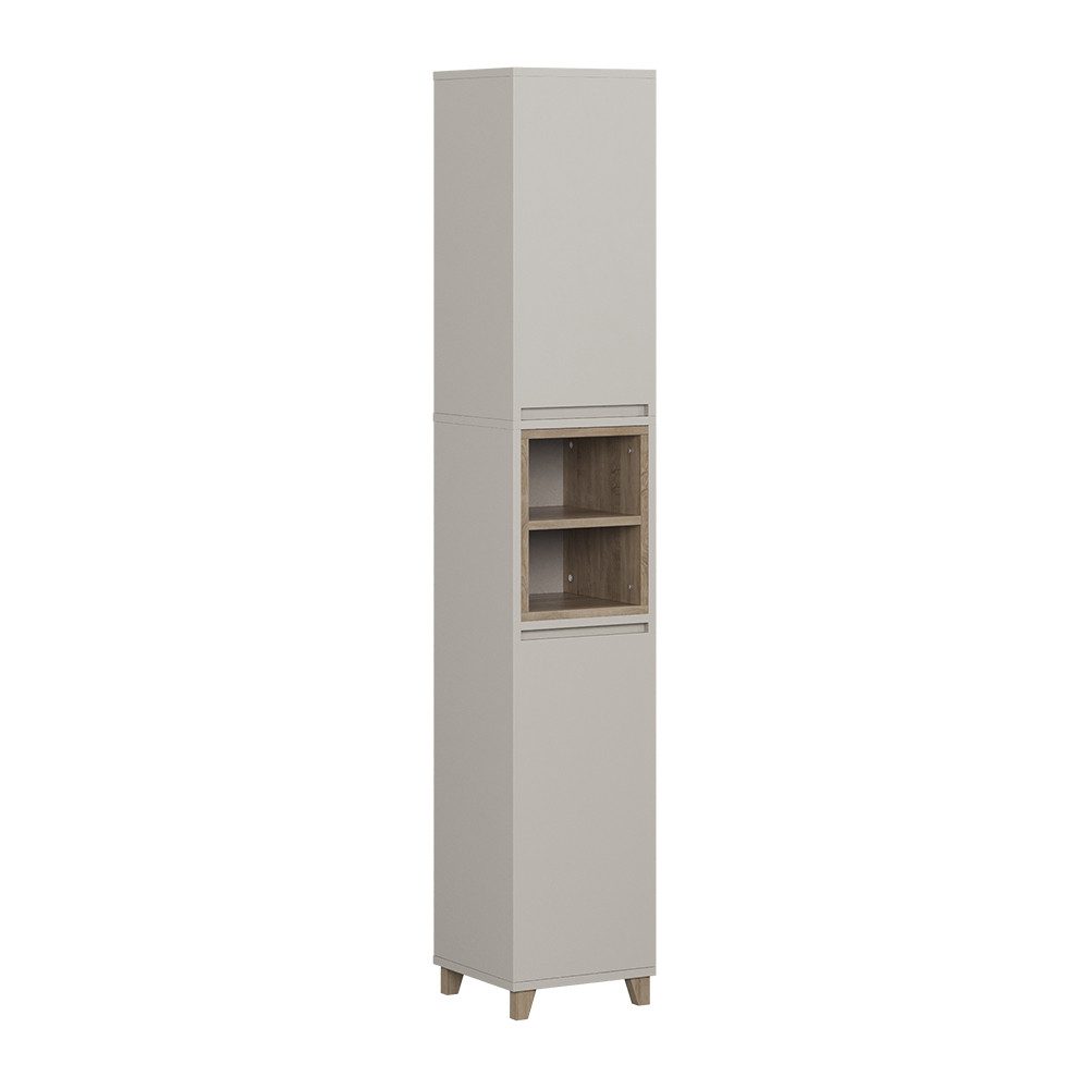 Vicco Hochschrank Elnor, Greige/Eiche, 30 x 170 cm mit 2 Türen (1-St)
