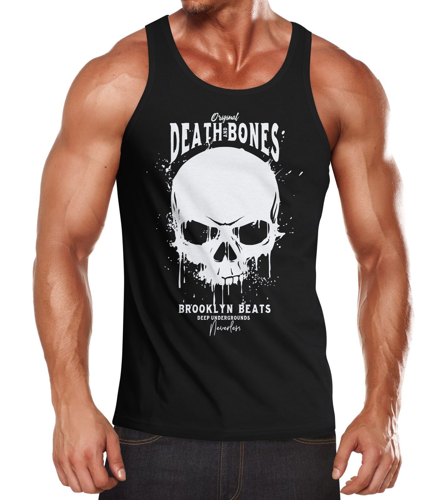 Neverless Tanktop Herren Tank-Top Skull Death günstig online kaufen