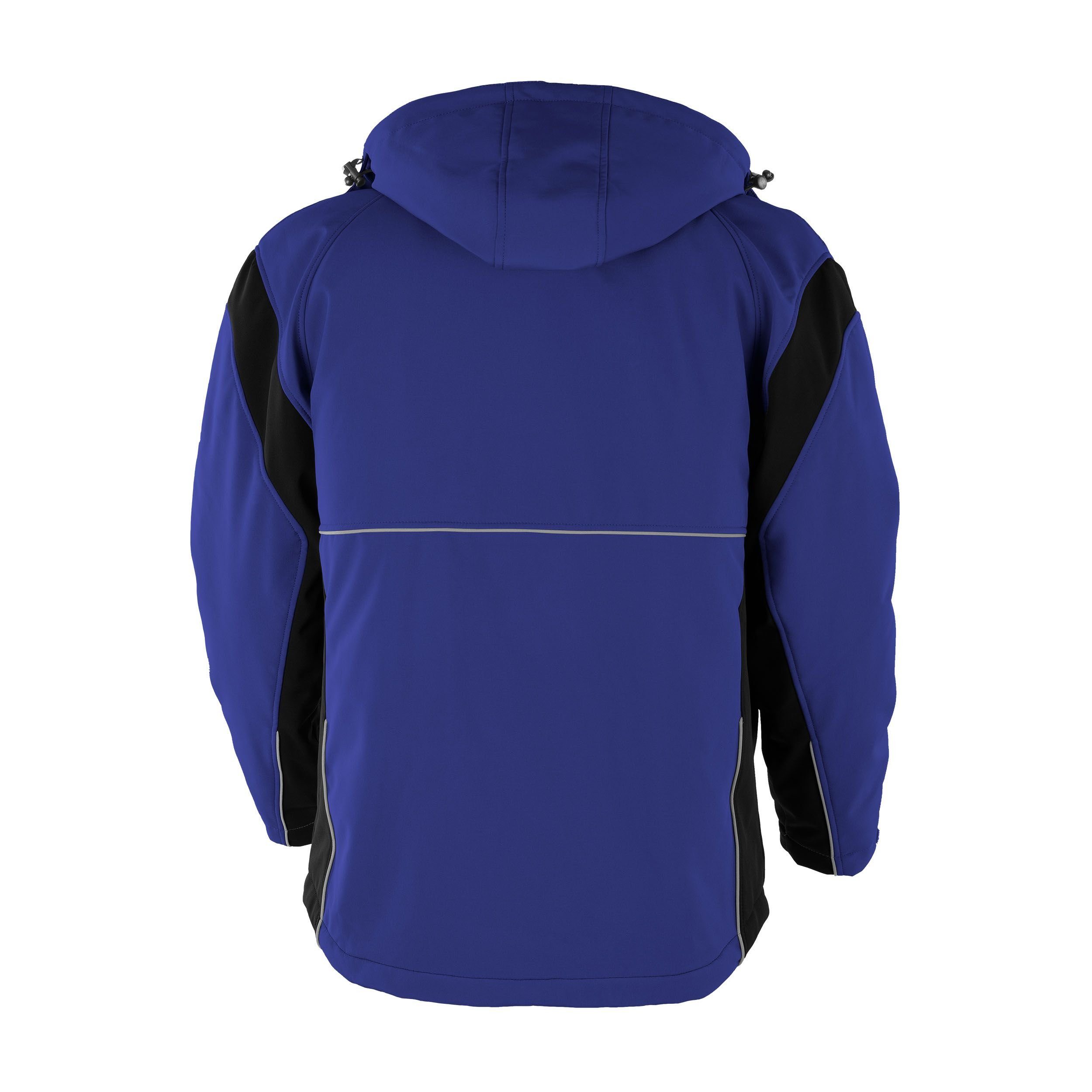 Qualitex Workwear Softshelljacke Herren Softshell Winterjacke – wasserabweisend, warm, mit Kapuze (1-St) Wärmende Arbeits- & Outdoorjacke, elastisch, 6 Taschen, robust