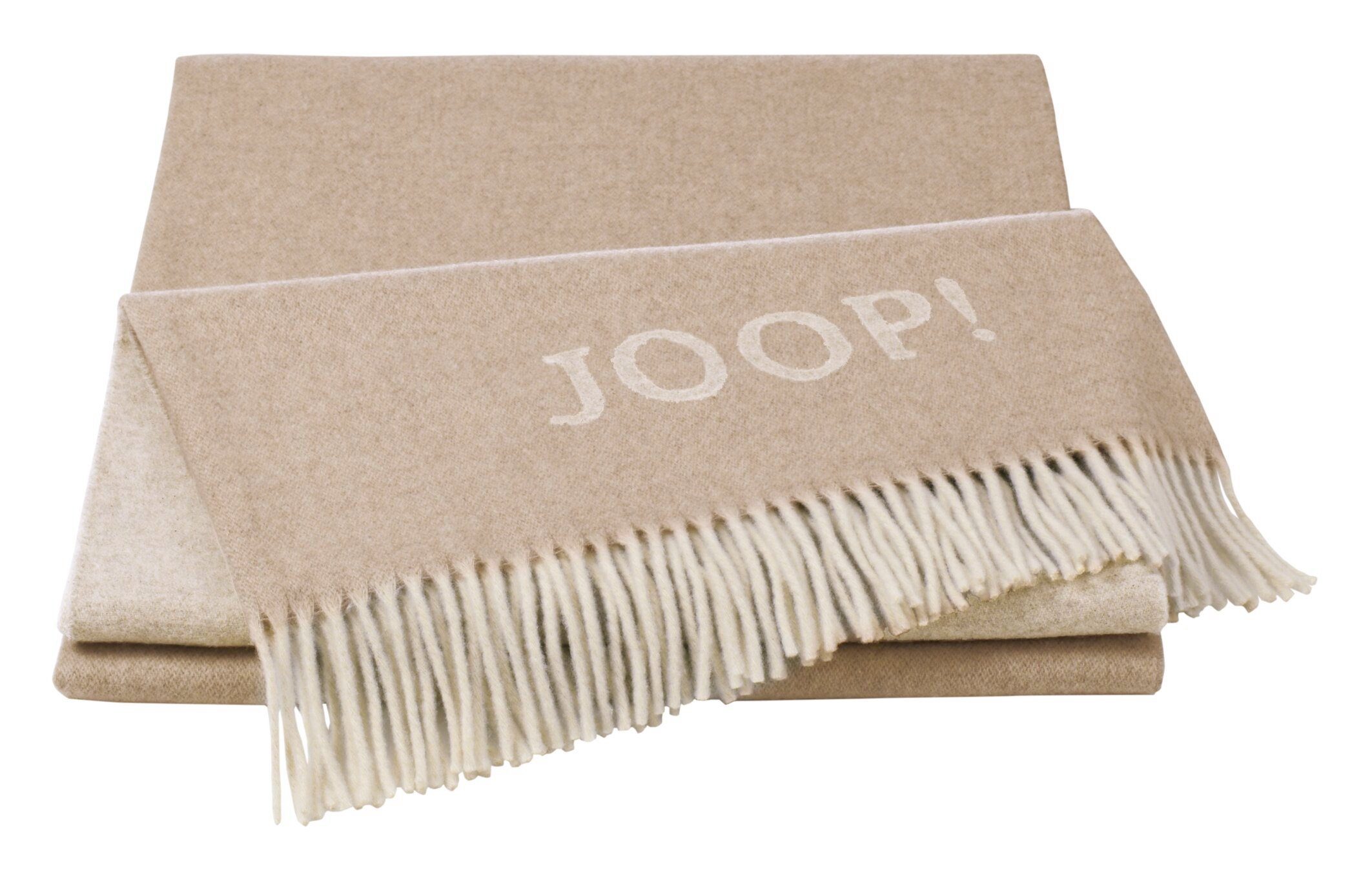 Wohndecke JOOP! LIVING - FINE-DOUBLEFACE Plaid, Joop! Creme-Natur