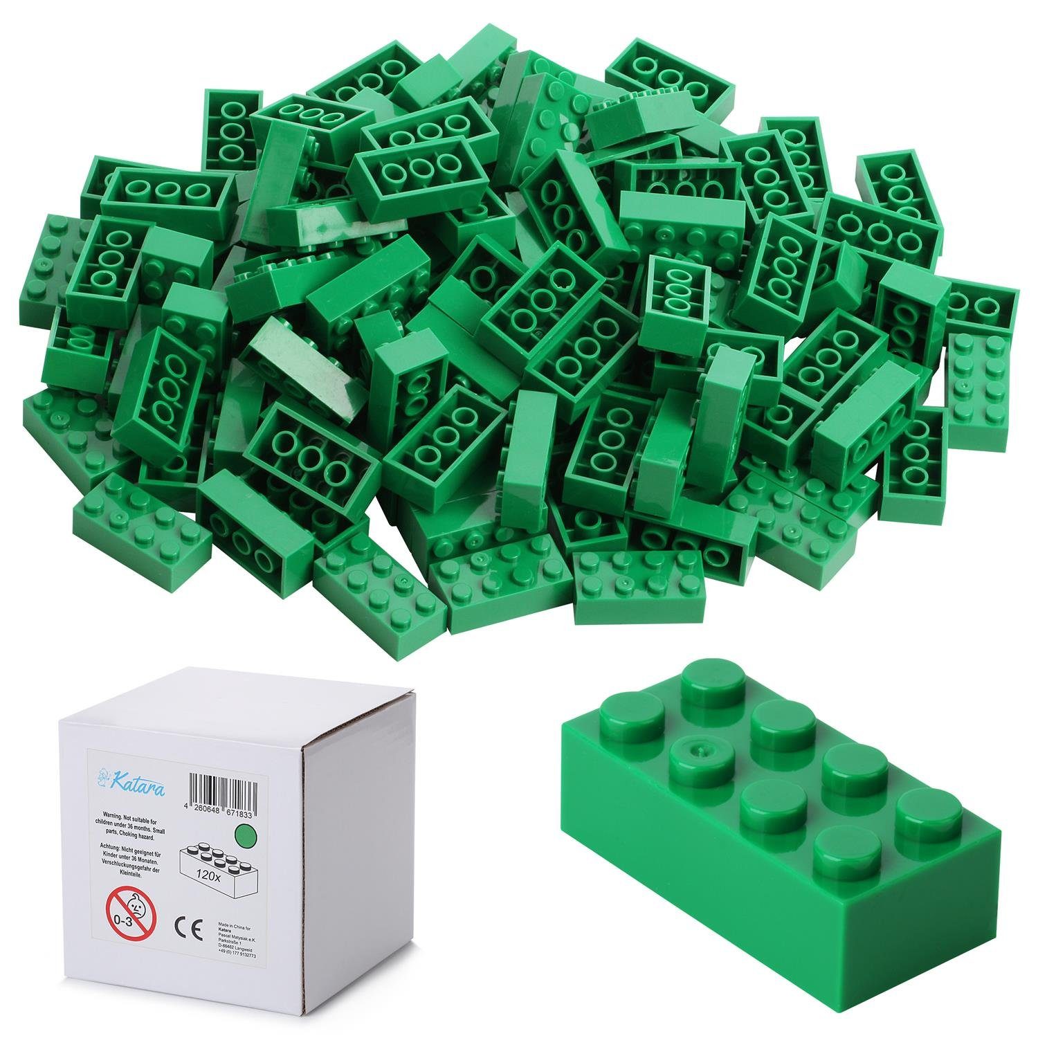 Katara 120 Steckbausteine 4x2 Noppen, Spielzeug Konstruktionsspielsteine, (Packung), 100% Kompatibel Sluban, Papimax, Q-Bricks, LEGO® von Katara