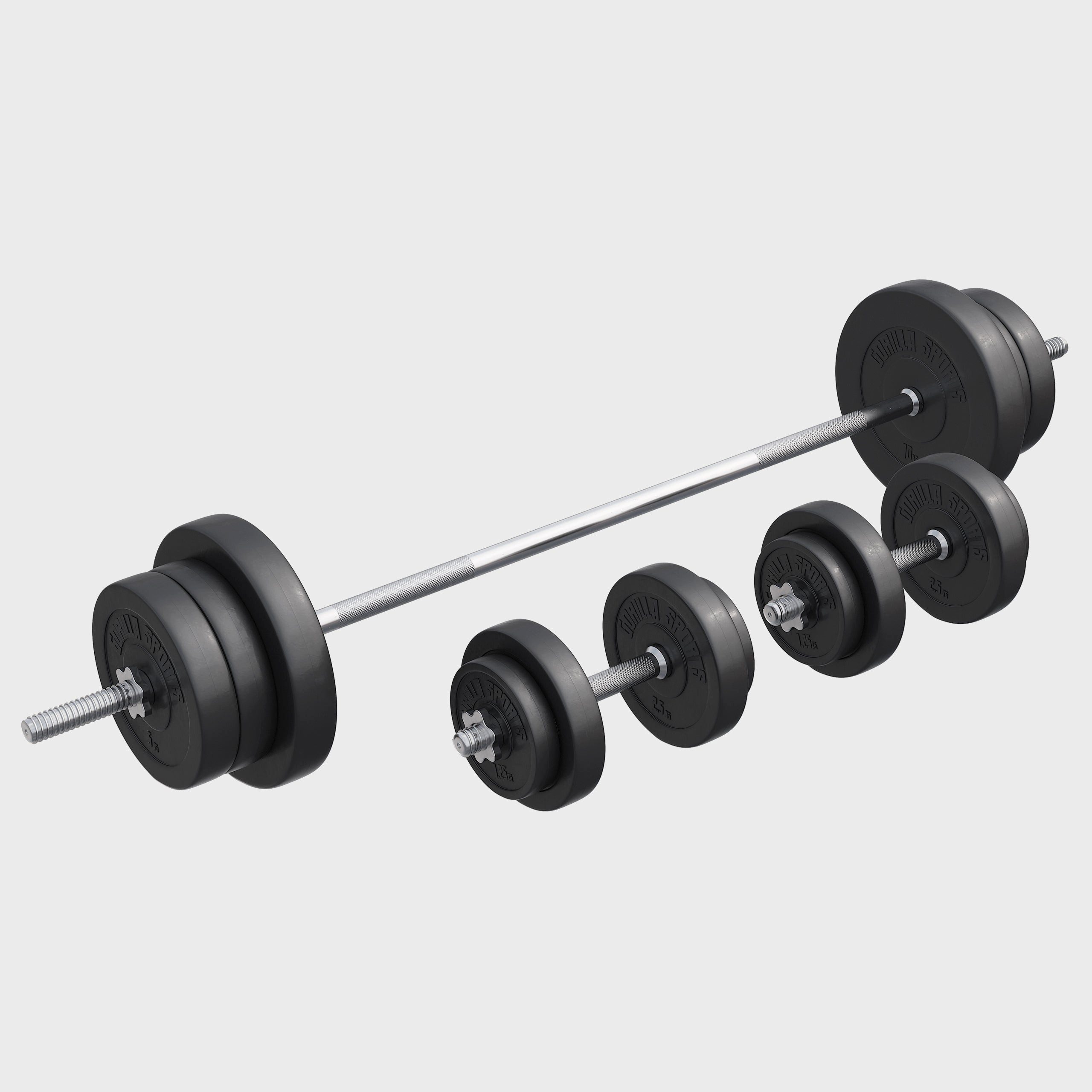 GORILLA SPORTS Langhantel Langhantelset Kunststoff 70 kg