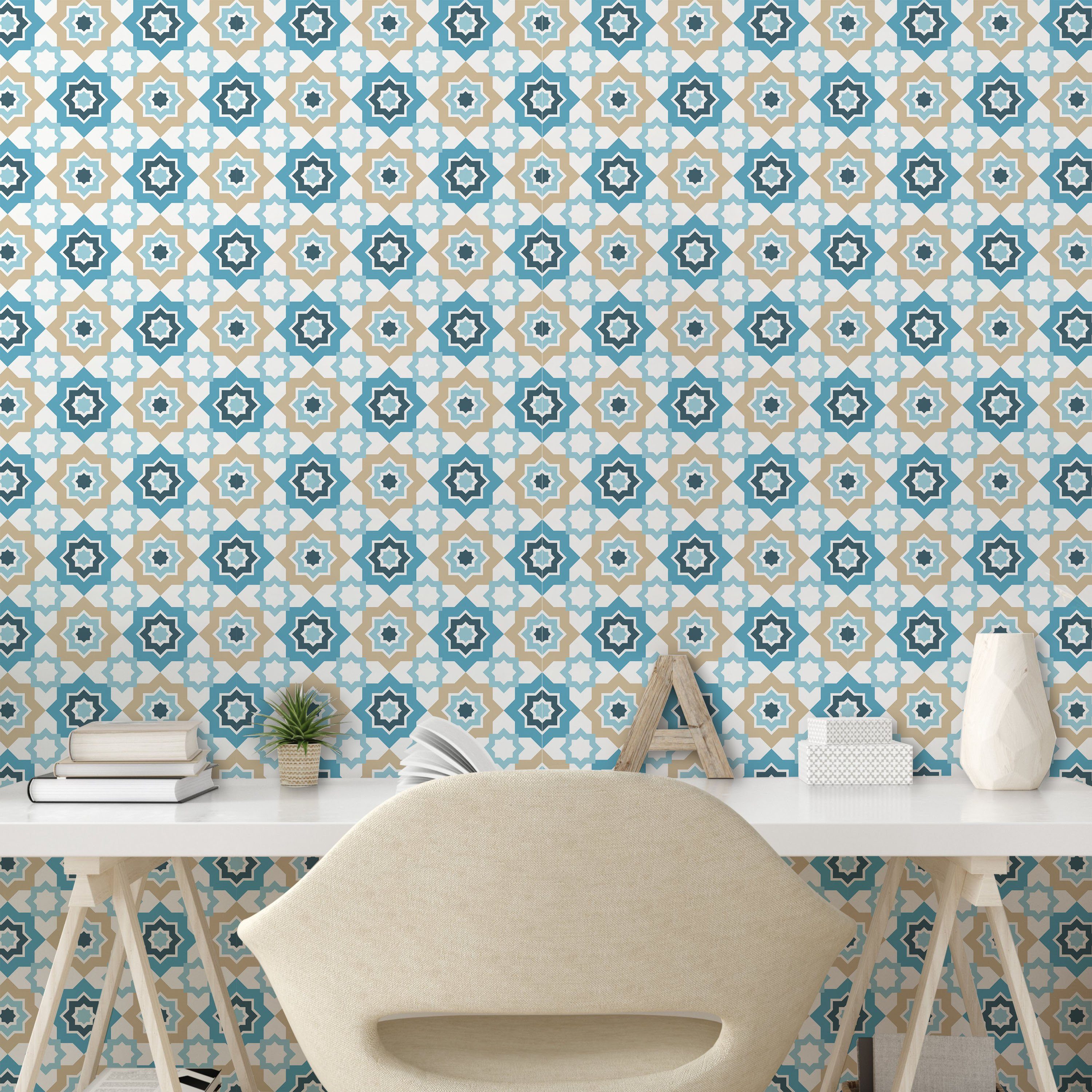 selbstklebendes Küchenakzent, marokkanisch Motive Wohnzimmer Abakuhaus Vinyltapete Stern Oriental