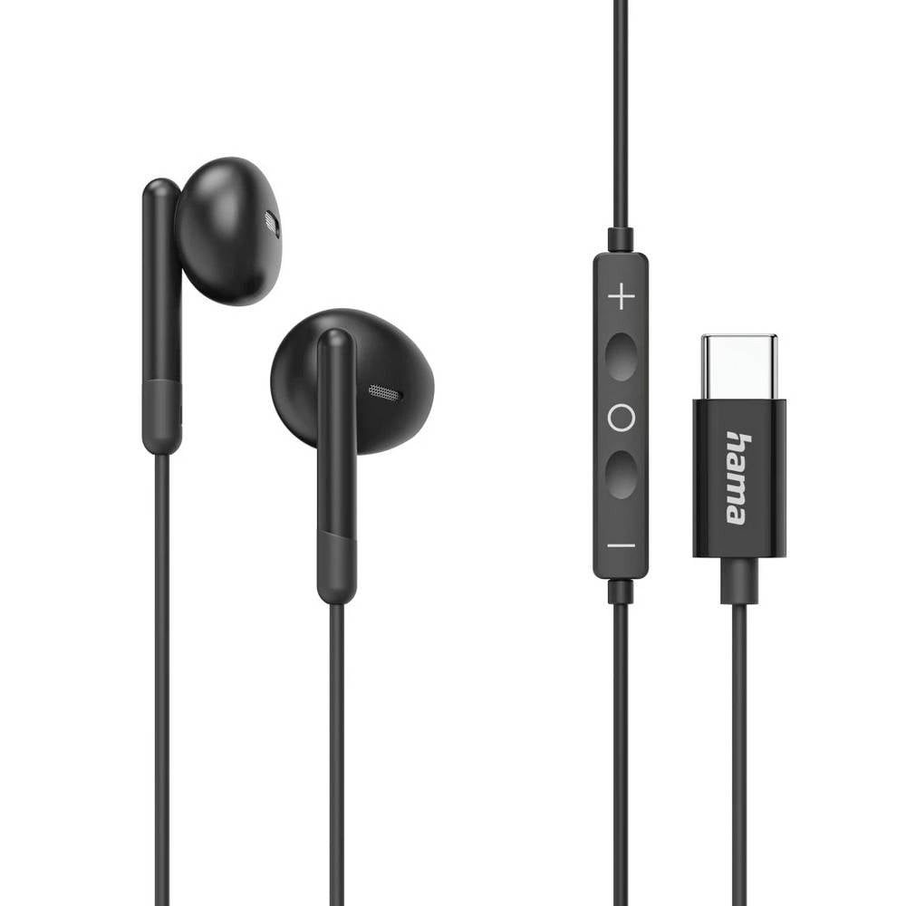 Hama Classy Earplugs kabelgebunden Schwarz Lautstärkeregelung 00221785 Kopfhörer (Lautstärkeregelung)