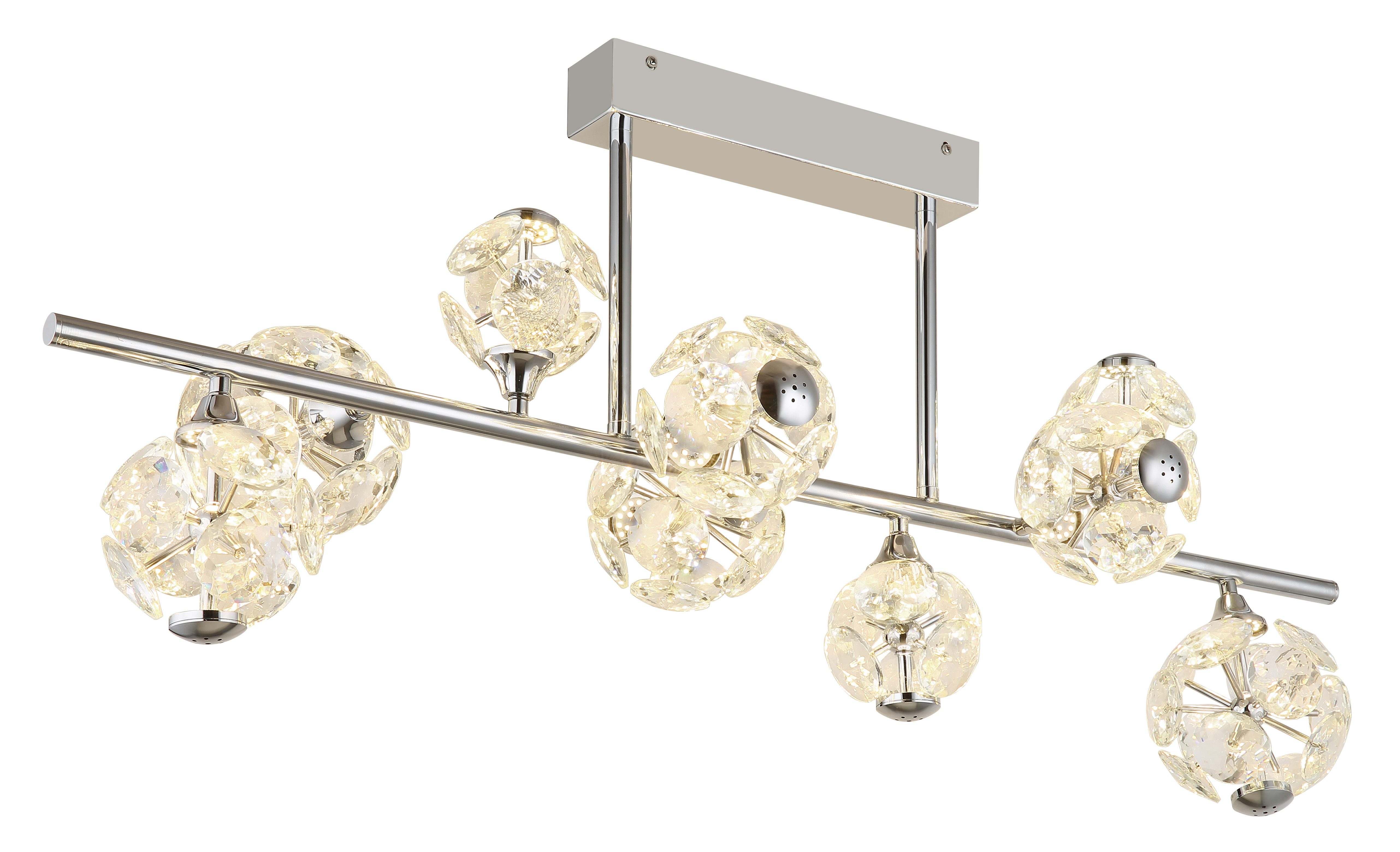 GLOBO LIGHTING Deckenleuchte VIRINA, LED fest integriert, Warmweiß, Deckenlampe Wohnzimmer-Leuchte Schlafzimmer-Leuchte Flur Küche