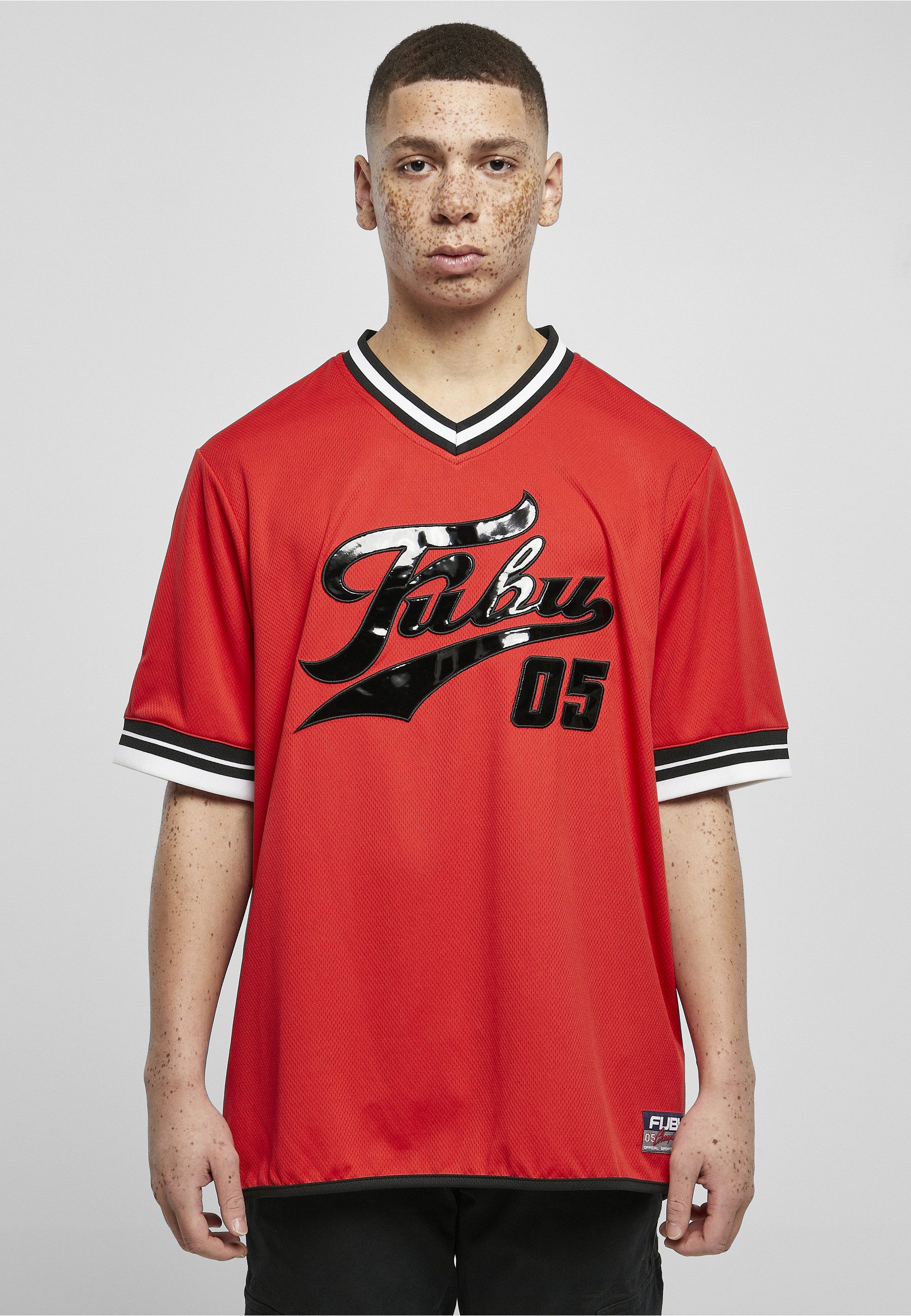 Fubu Netzshirt Fubu Herren FM231-011-2 FUBU Varsity Lacquered Mesh Tee (1-tlg)