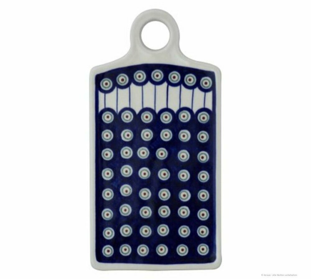 Bunzlauer Keramik Frühstücksbrett Bunzlauer Keramik rechteckiges Schneidebrett 28,5 x 14,3 cm, Dekor 8, Keramik