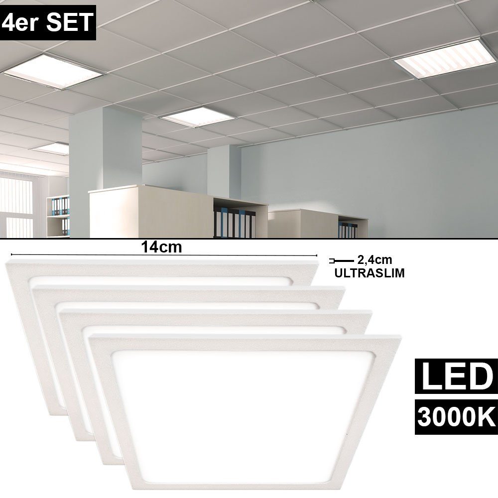 LED Decken Lampe ALU Aufbau Panel Leuchte Ess Zimmer Beleuchtung dimmbar 80 cm 