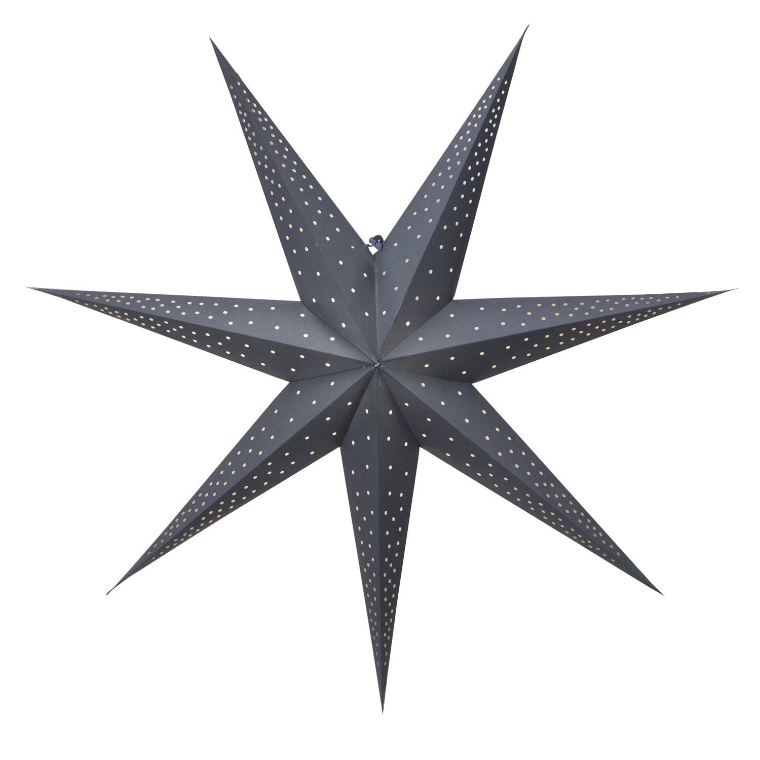 STAR TRADING LED Stern Papierstern Weihnachtsstern Leuchtstern hängend 7-zackig D: 80cm blau
