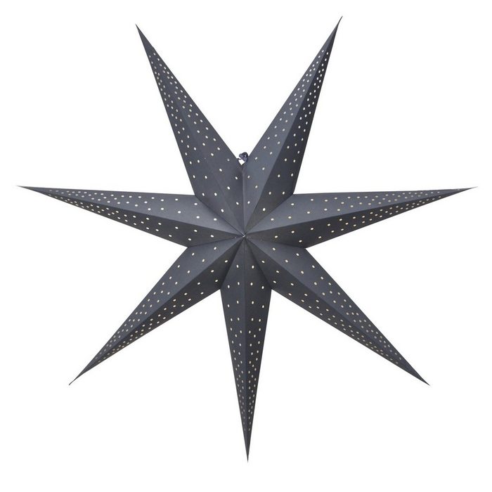 STAR TRADING LED Stern Papierstern Point Weihnachtsstern Leuchtstern hängend 7-zackig D: 80cm blau