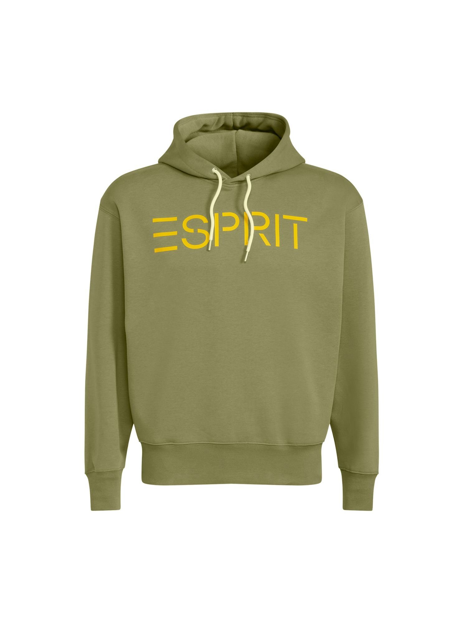 Esprit Sweatshirt Unisex mit Logo (1-tlg) Fleece-Hoodie OLIVE