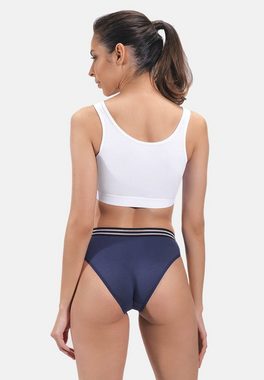 Cottonhill Bikinislip Basic Sport Baumwolle Bikini Damen Panty mit elastischem Bund