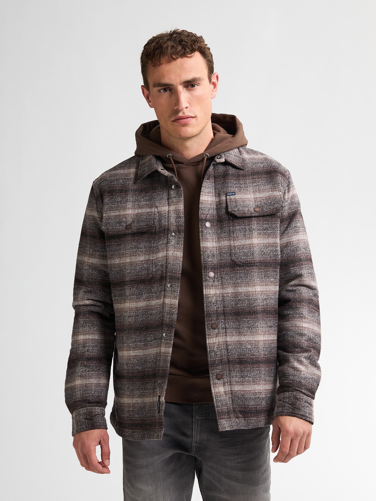 Petrol Industries Langarmhemd Kariertes Overshirt Menominee günstig online kaufen