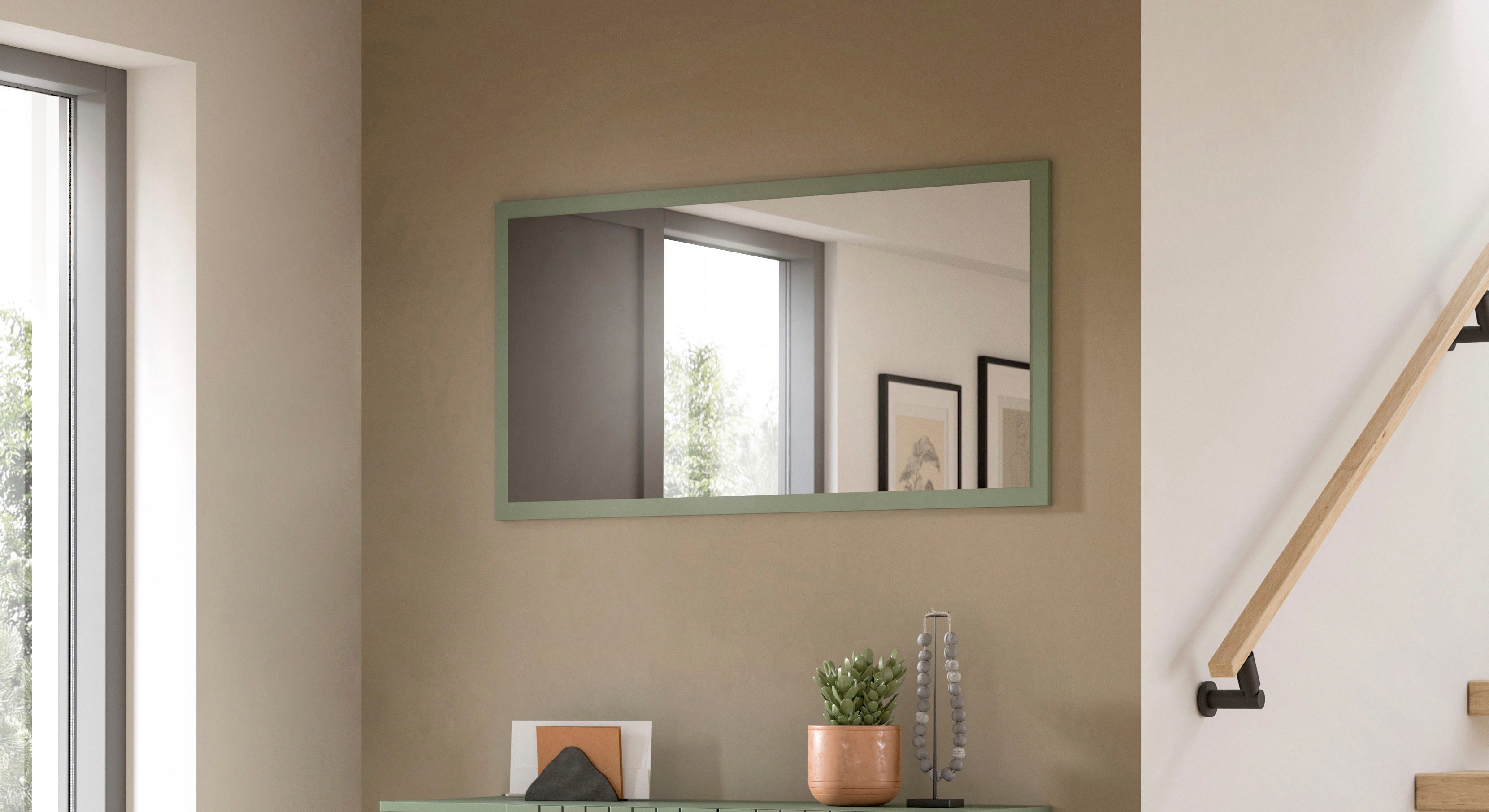 Home affaire Spiegel TATIO,106x55x2 cm, große Spiegelfläche (1-St), Gardero günstig online kaufen