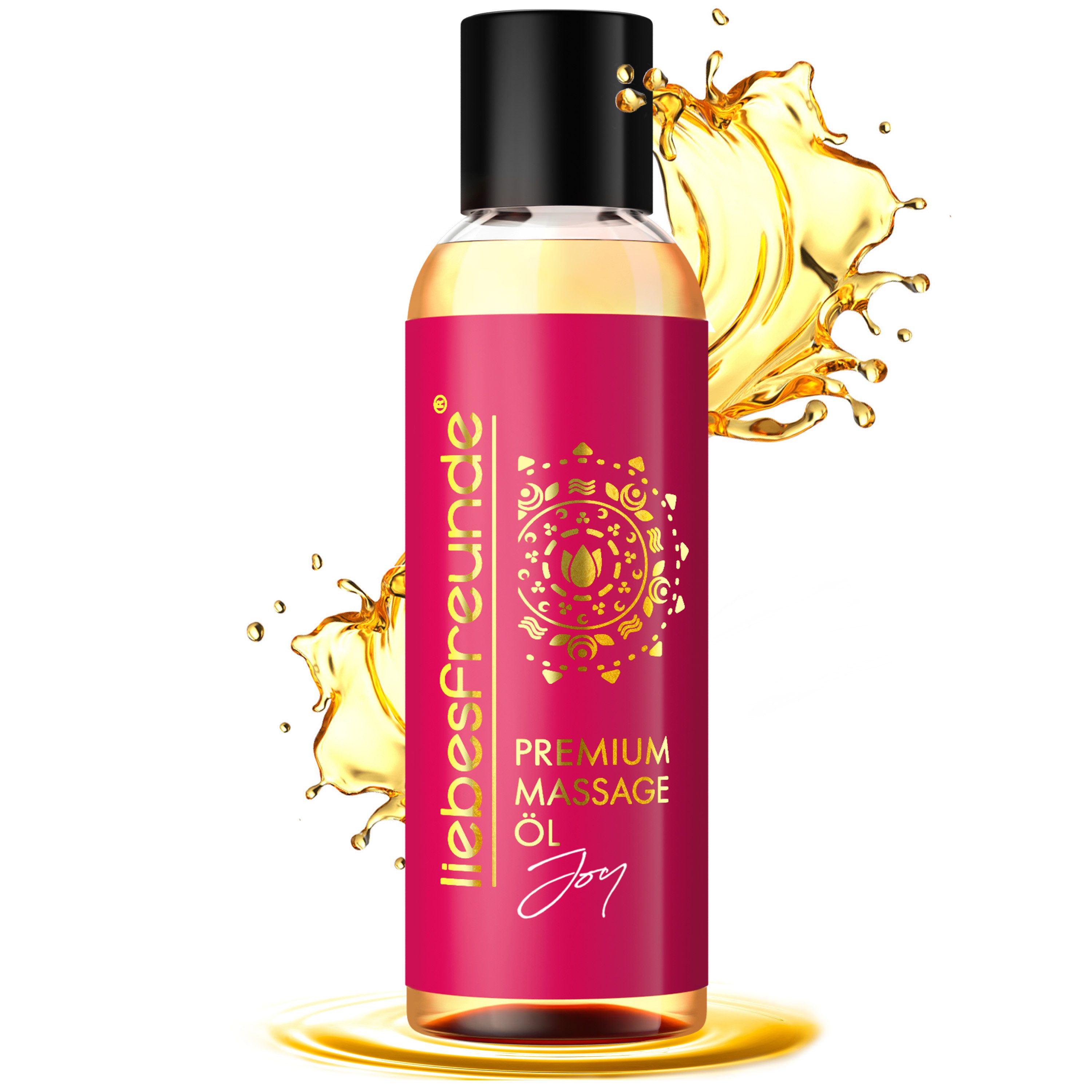 Liebesfreunde Massageöl Premium Massageöl Joy - Sinnliches Massage Öl zur Entspannung, Frei von Mineraöl