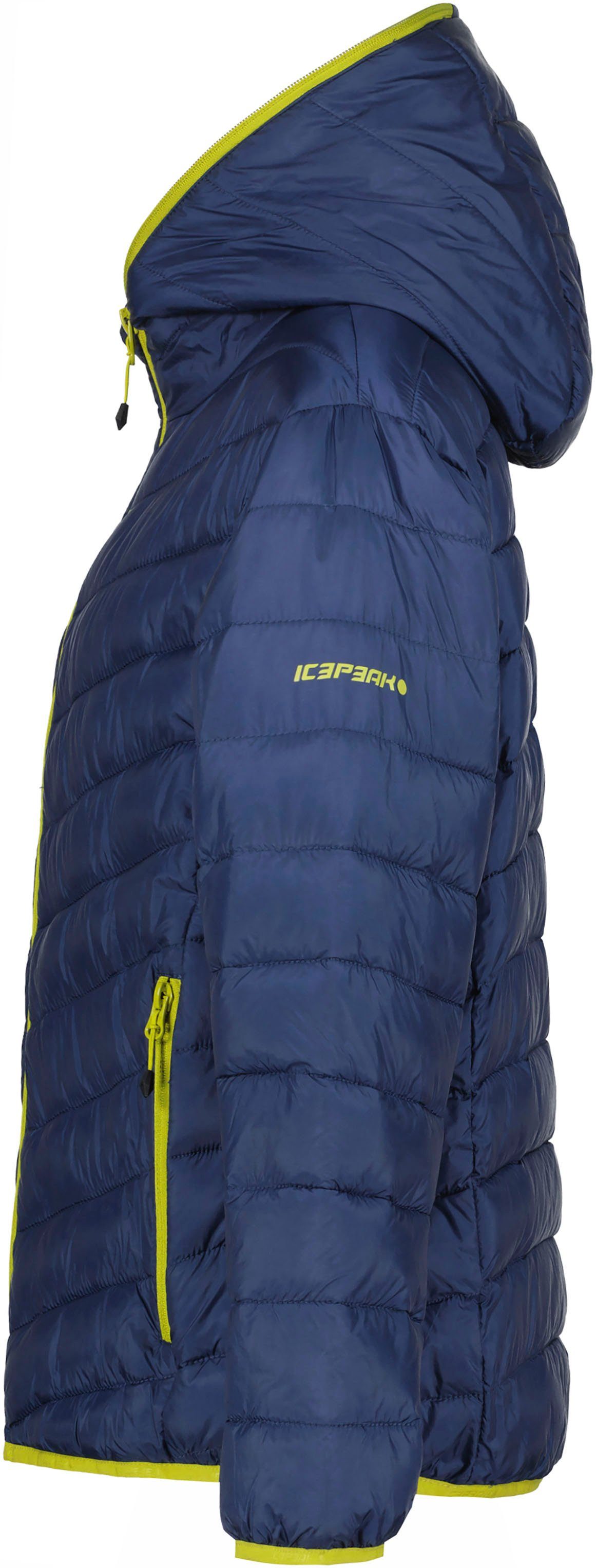 Icepeak Funktionsjacke blue dark kontrastfarbenem Kinder JR - für Oberarm mit PENIG am Logoschriftzug