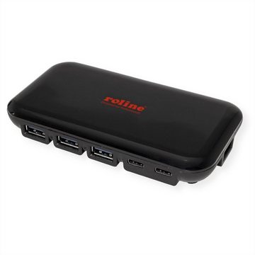 ROLINE USB 3.2 Gen 2 Hub, 7-fach (3x Typ C + 4x Typ A) Computer-Adapter