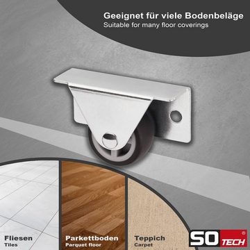 SO-TECH® Möbelrolle TRIER Ø 30 mm, für die Seitenmontage, 4 Stück