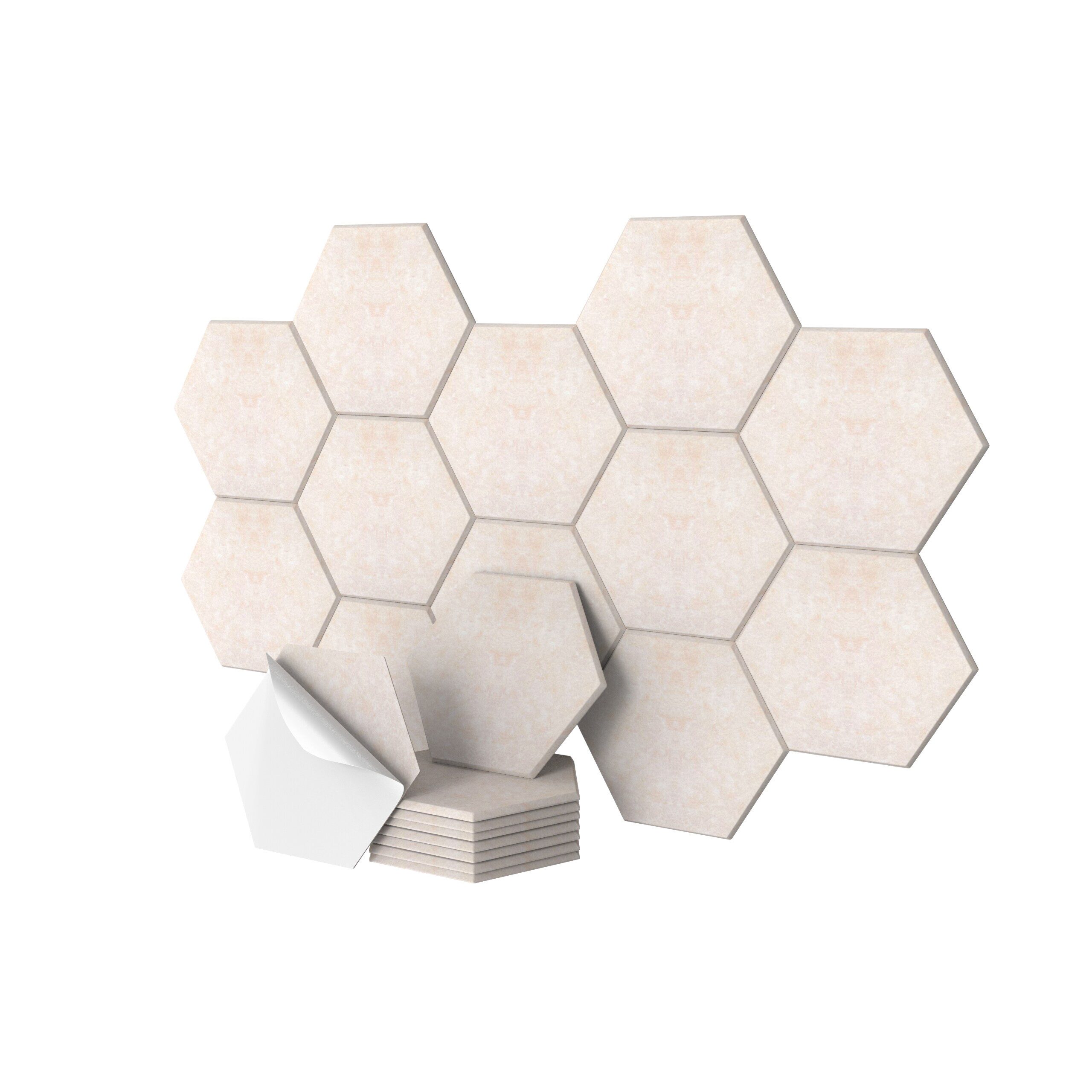 relaxdays Akustikplatte Hexagon Akustikplatten Set selbstklebend, (36-St), günstig online kaufen