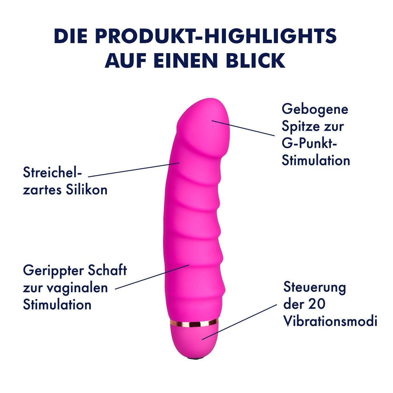 aus (17cm) EIS Silikon EIS Klitoris-Stimulator G-Punkt-Vibrator